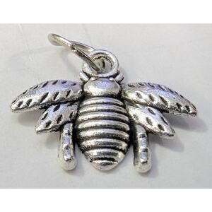 BUNDLE ONLY Big Bumble Bee Charm Pendant SilverTone Bug Insect Nature Lover Gift